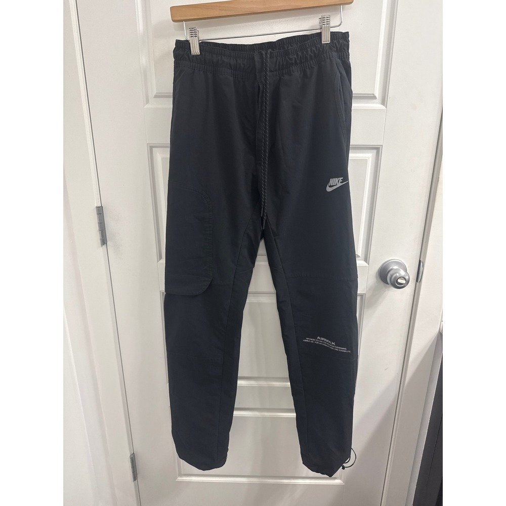 Nike‎ Air Max Mens Black Woven Cargo Utility Jogger Pants Small DJ5081-010